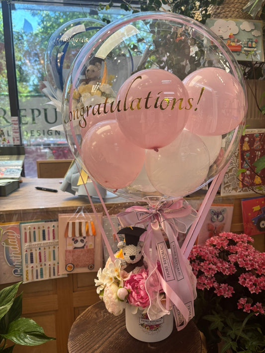 Graduation Layered Ballon Pink